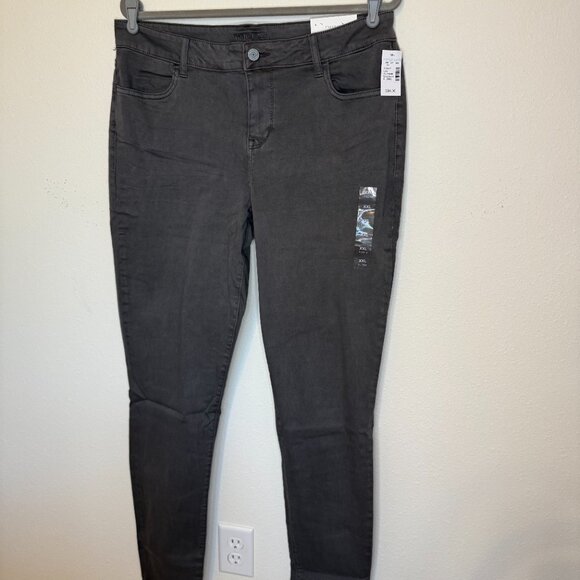 🖤 Maurices High-Rise Colored Denim Jeggings – Dark Grey 🖤 XXL Long-NWT - Picture 3 of 14